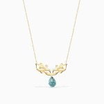 گردنبند اسب دریایی با توپاز آبی