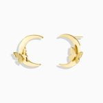 گوشواره میخی ماه و پروانه