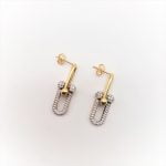 گوشواره میخی تیفانی نگین دار سایز 2