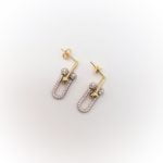 گوشواره میخی تیفانی نگین دار سایز 1