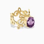 انگشتر فرفورژه با آمیتيست