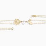 دستبند گل و برگ با مروارید