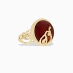 انگشتر بته جقه با عقیق